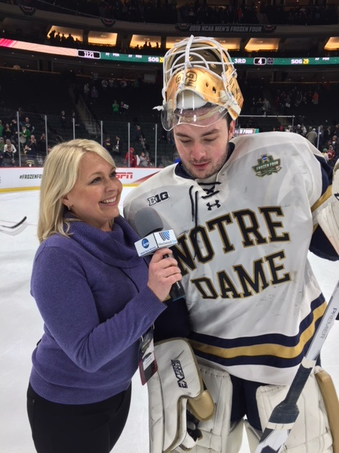 Frozen Four Interview: Notre Dame goalie Cale Morris after Michigan win