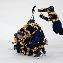 Highlight: Quinnipiac's Jacob Quillan scores game winner in overtime of National Championship Game