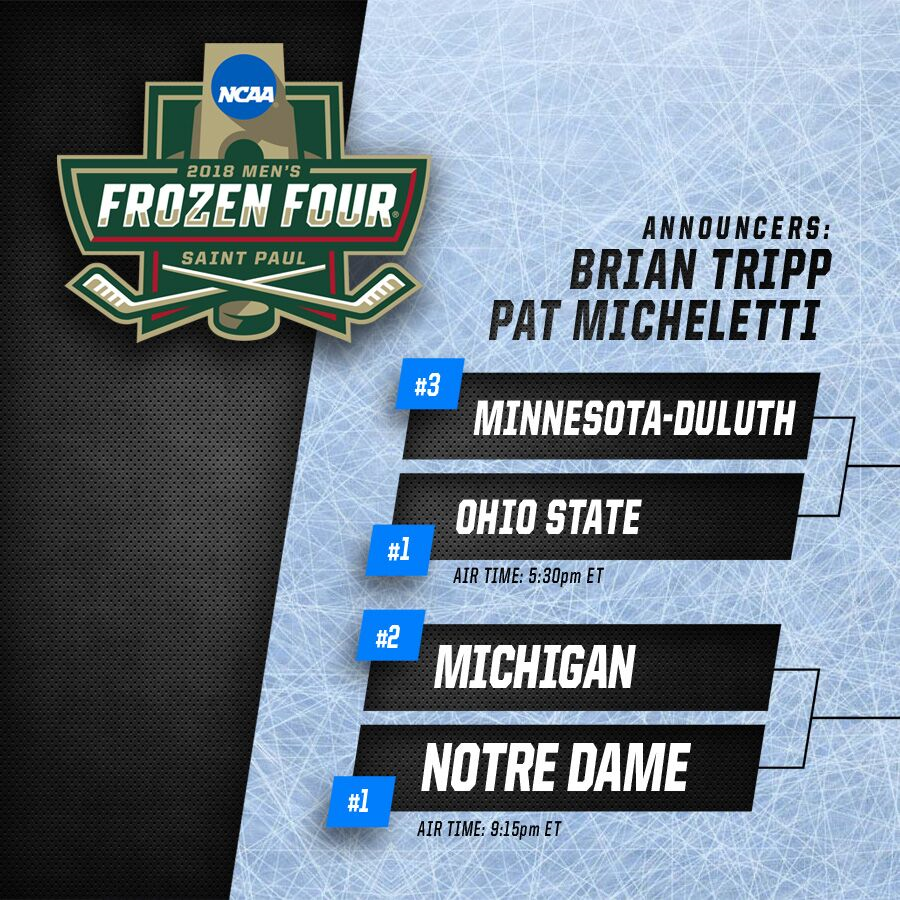 Highlight: Michigan's Tony Calderone scores to give Wolverines 1-0 First Period lead over Notre Dame