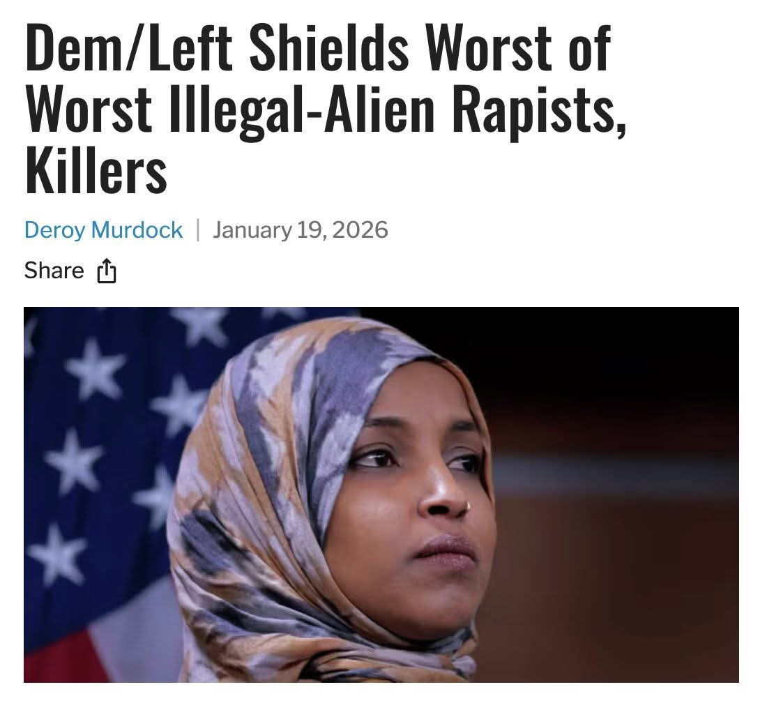 Trump Speculates That Ilhan Omar Staged the “Assault” at Her Town Hall Last Night to Take the Focus off Allegations of Criminal Conduct - 1-28-26 episode artwork