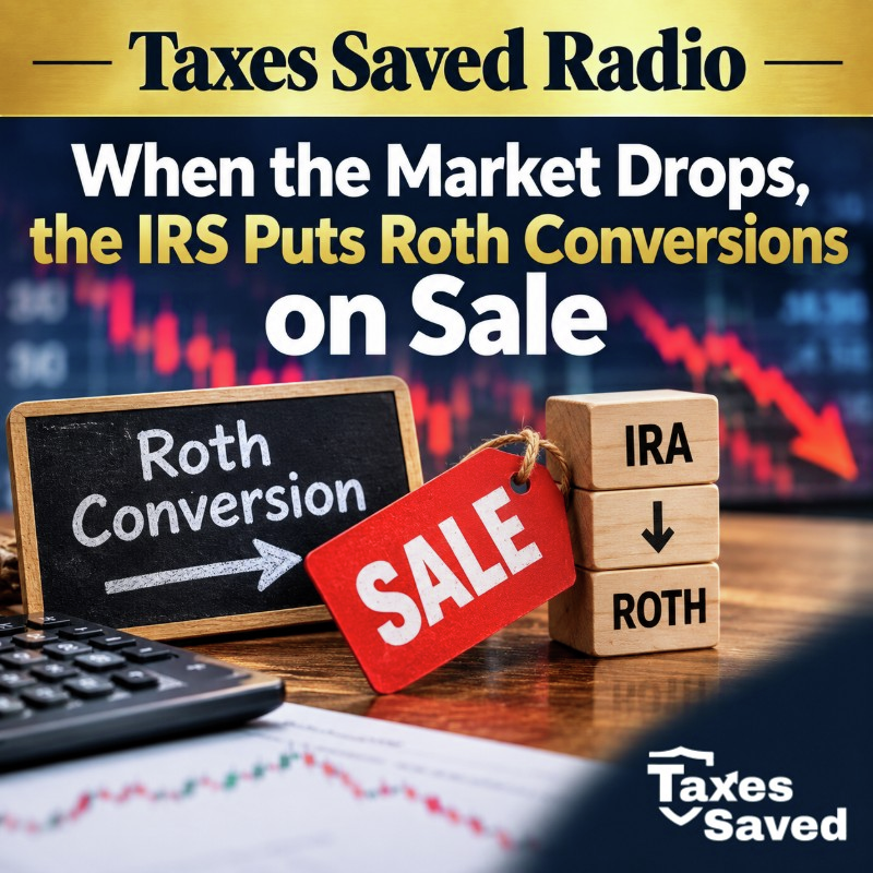 Taxes Saved Radio - September 26, 2026 - Segment 2 - When the Market Drops the IRS Puts Roth Conversions on Sale