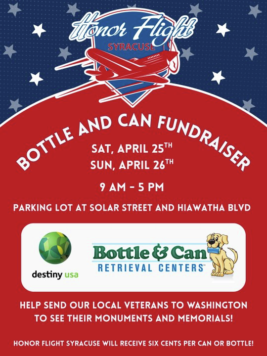 Honor Flight Syracuse Wants Your Bottles & Cans