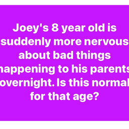 What is keeping Joey's son up at night?