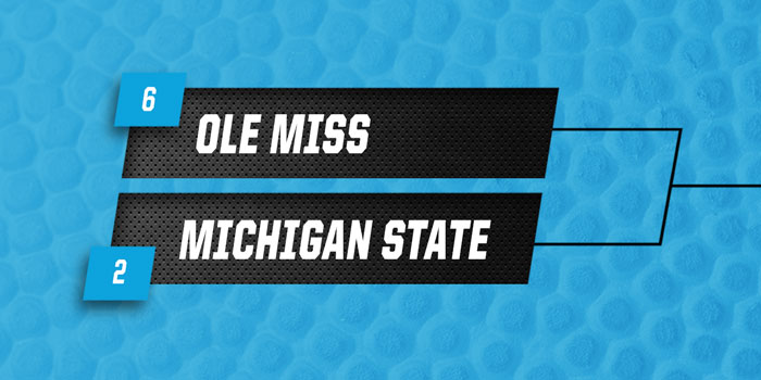 Michigan State's Jaden Akins hits a late 3, cutting the once double figure deficit down to 2 at HT