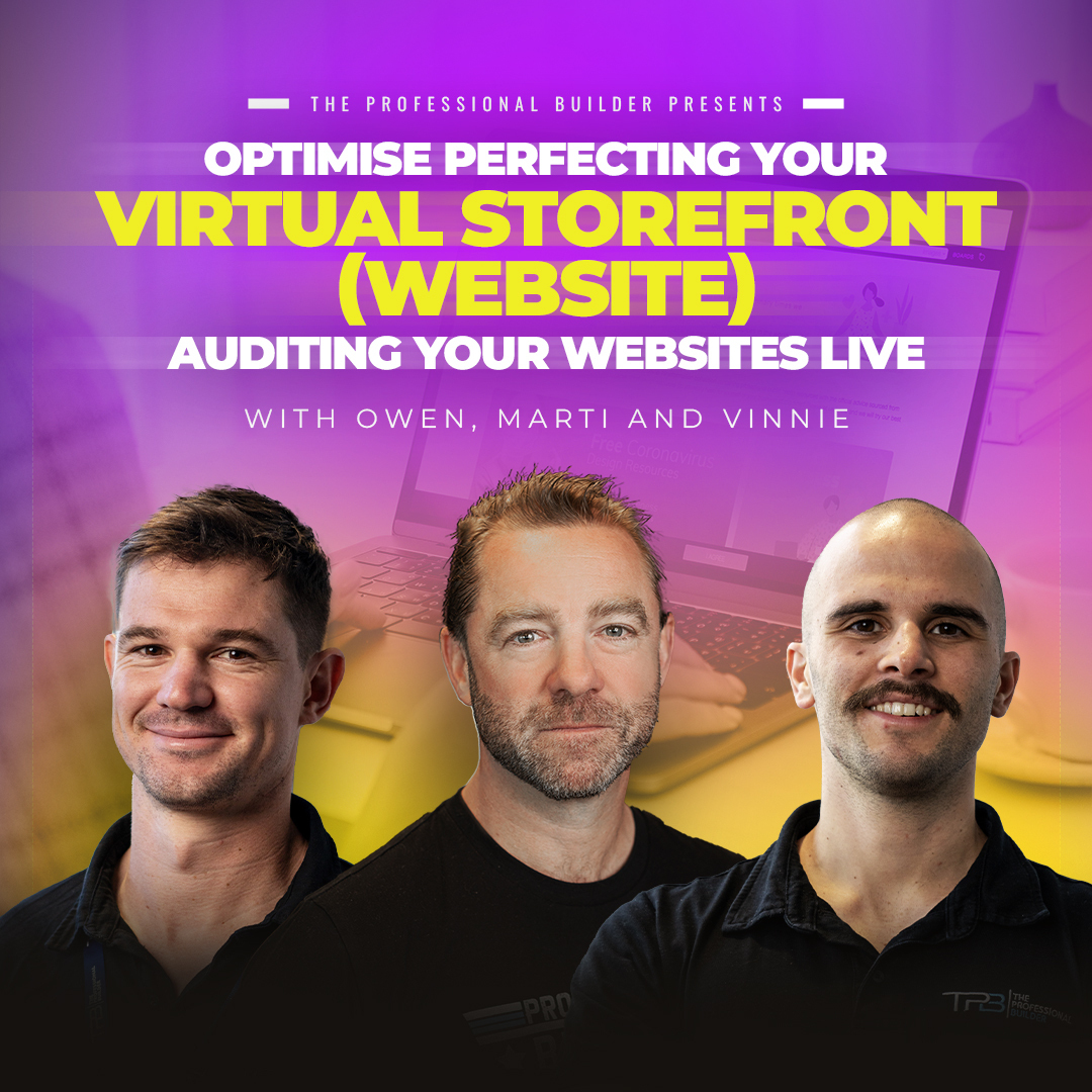 Optimise your virtual storefront (website) | Auditing your websites live with Owen, Marti and Vinnie episode artwork