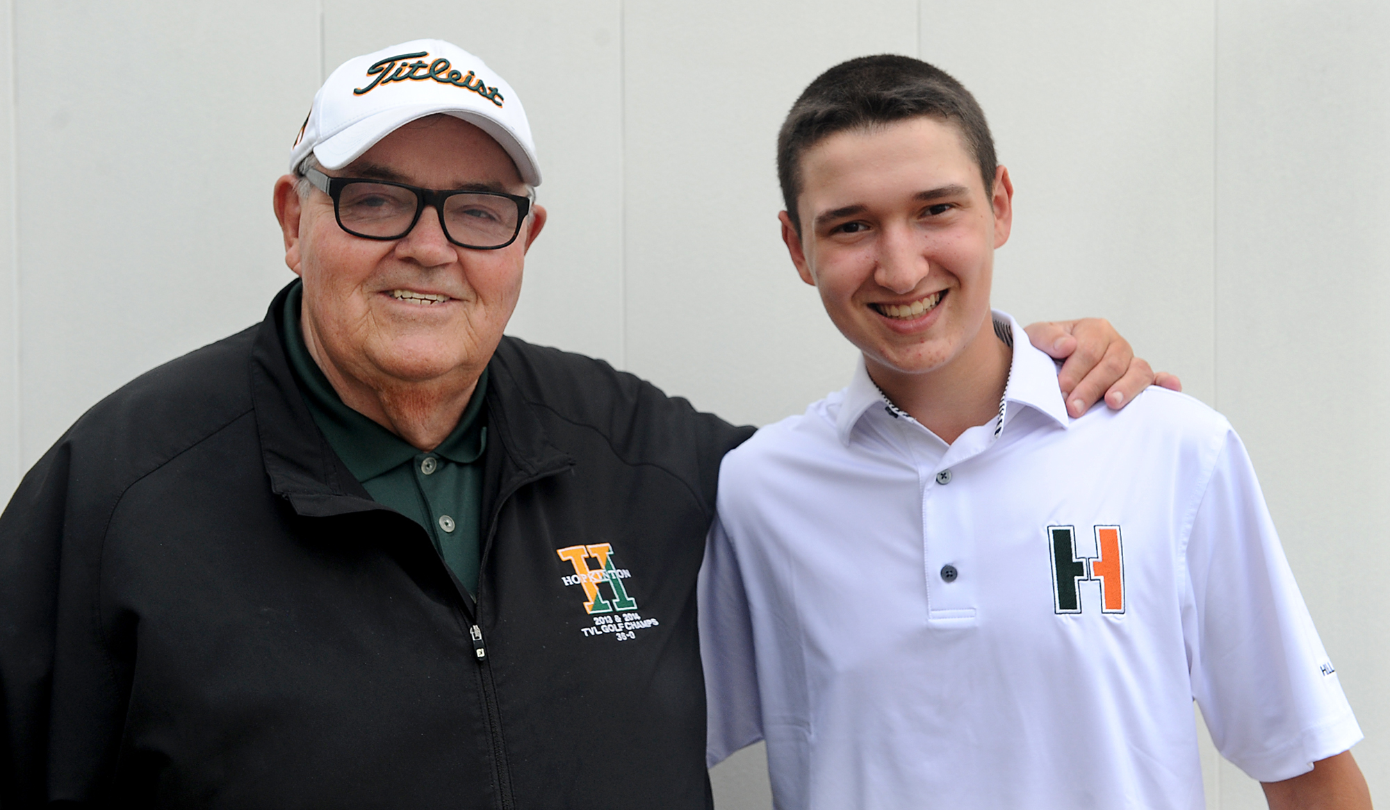 Hopkinton Golf Coach Dick Bliss and team member Matt Epstein are the guest