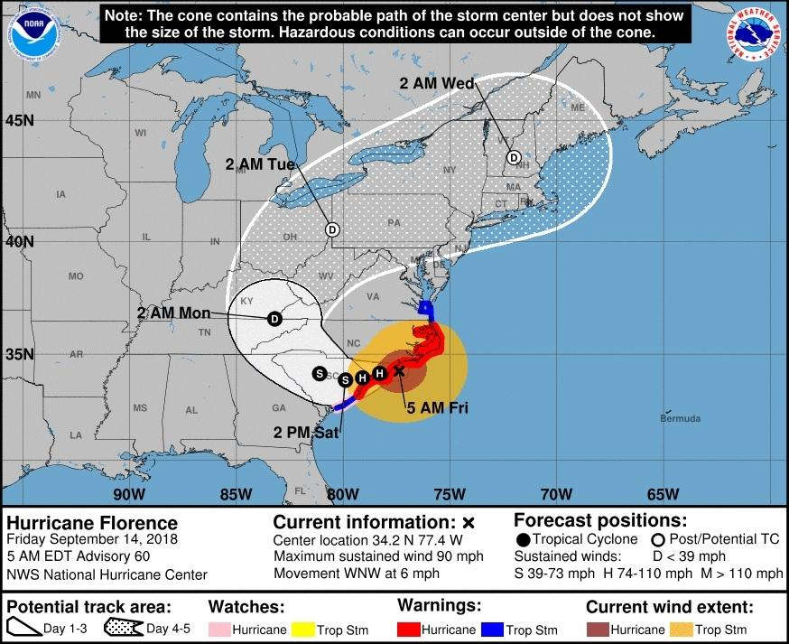HURRICANE FLORENCE UPDATE - Friday September 14 - 1PM - Hunter Ingram from Wilmington Star News episode artwork