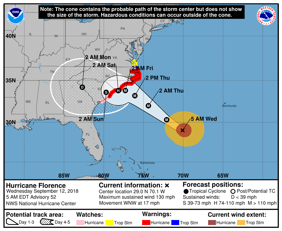 HURRICANE FLORENCE UPDATE  Wednesday - Sept 12 - 7AM episode artwork