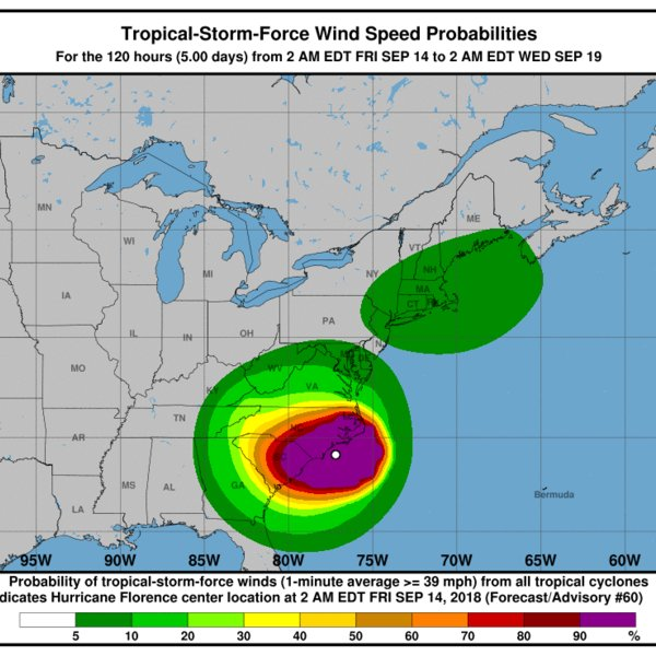 HURRICANE FLORENCE UPDATE: (Friday, Sept. 14, 5 p.m.) - NATIONAL HURRICANE CENTER episode artwork