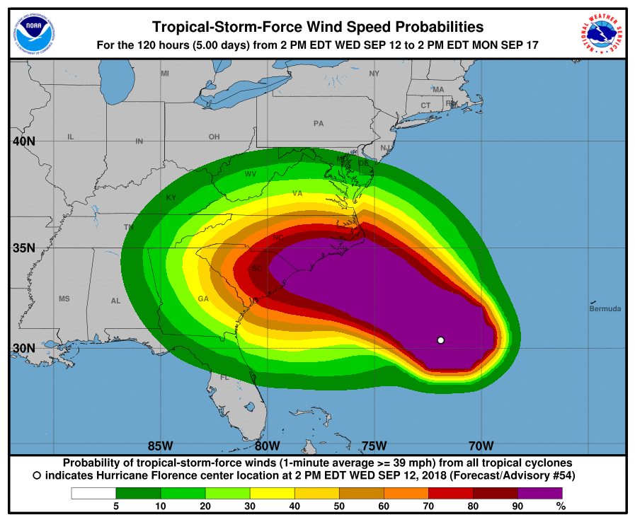 HURRICANE FLORENCE UPDATE - Wednesday September 12 - 5PM - NATIONAL HURRICANE CE episode artwork