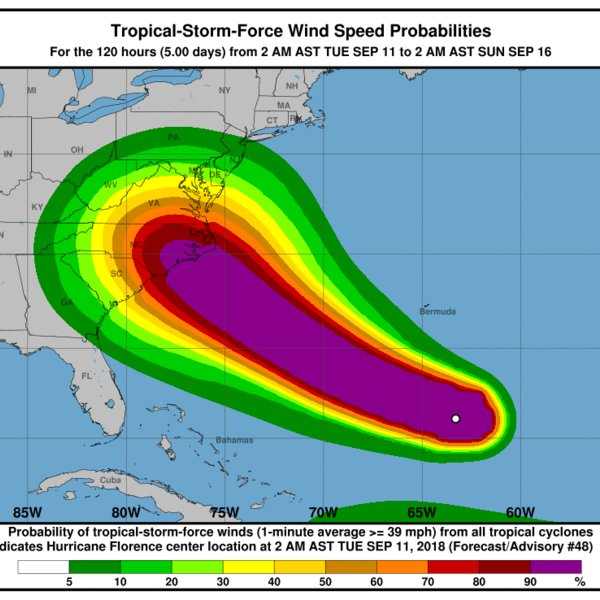 HURRICANE FLORENCE UPDATE - ( Wednesday Sept. 12 - 1PM UPDATE) episode artwork