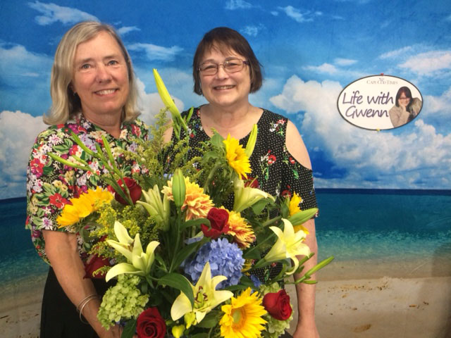 Arranging flowers on 'Life with Gwenn' episode artwork
