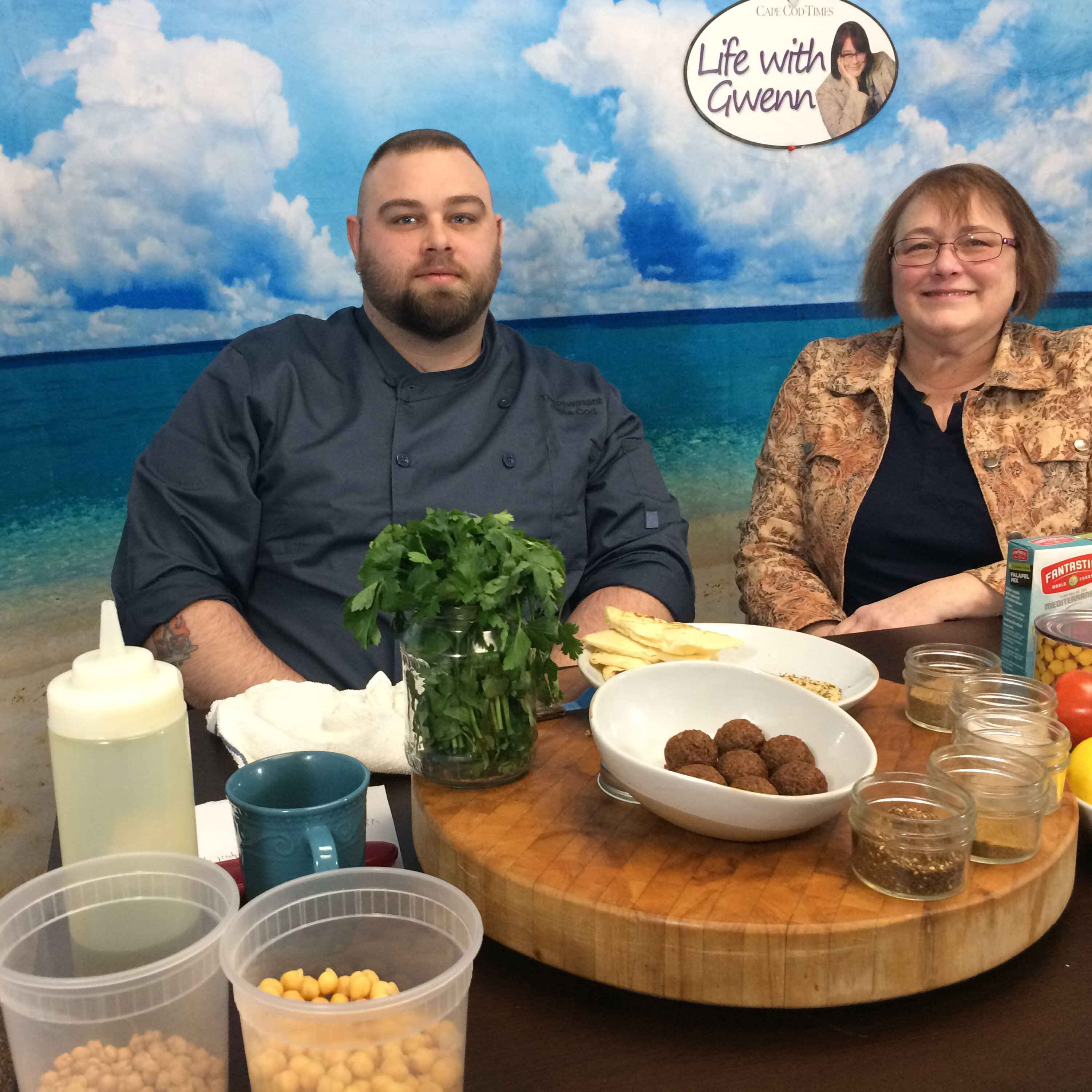 Learning how to make falafels on 'Life with Gwenn'