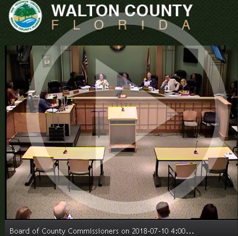 LISTEN: Trash collection on dry sand - Walton County  Commissioners Meeting (07.10.18)