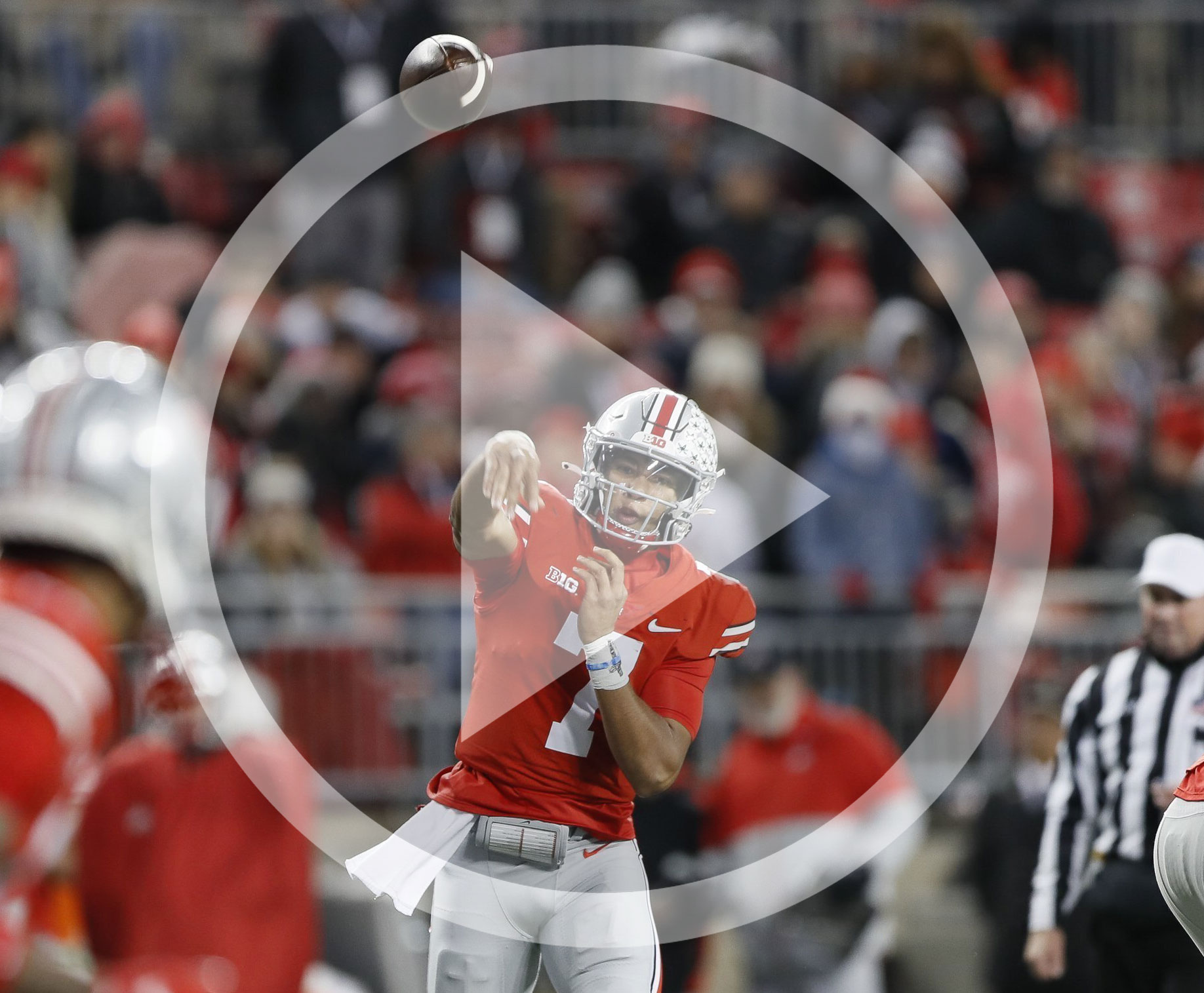 Ohio State’s quarterback C.J. Stroud speaks to the media ahead of Michigan State episode artwork