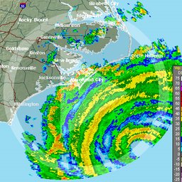 HURRICANE FLORENCE (10 a.m.): Squally rain bands impacting North Carolina