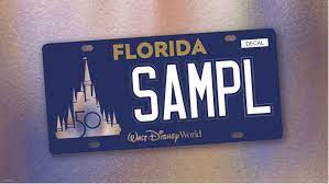 To mark 50th anniversary, Walt Disney World unveils specialty license plate for Florida drivers