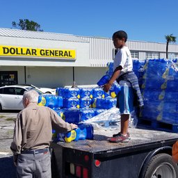 Jay Trumbull, chairman of the Florida Transportation Commission and owner of Culligan Water, who donated a truck full of water to PC residents