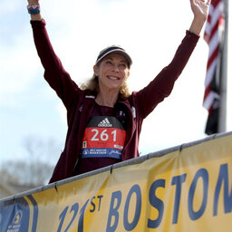 Marathon runner Kathrine Switzer talks about her relationship with Jock Semple