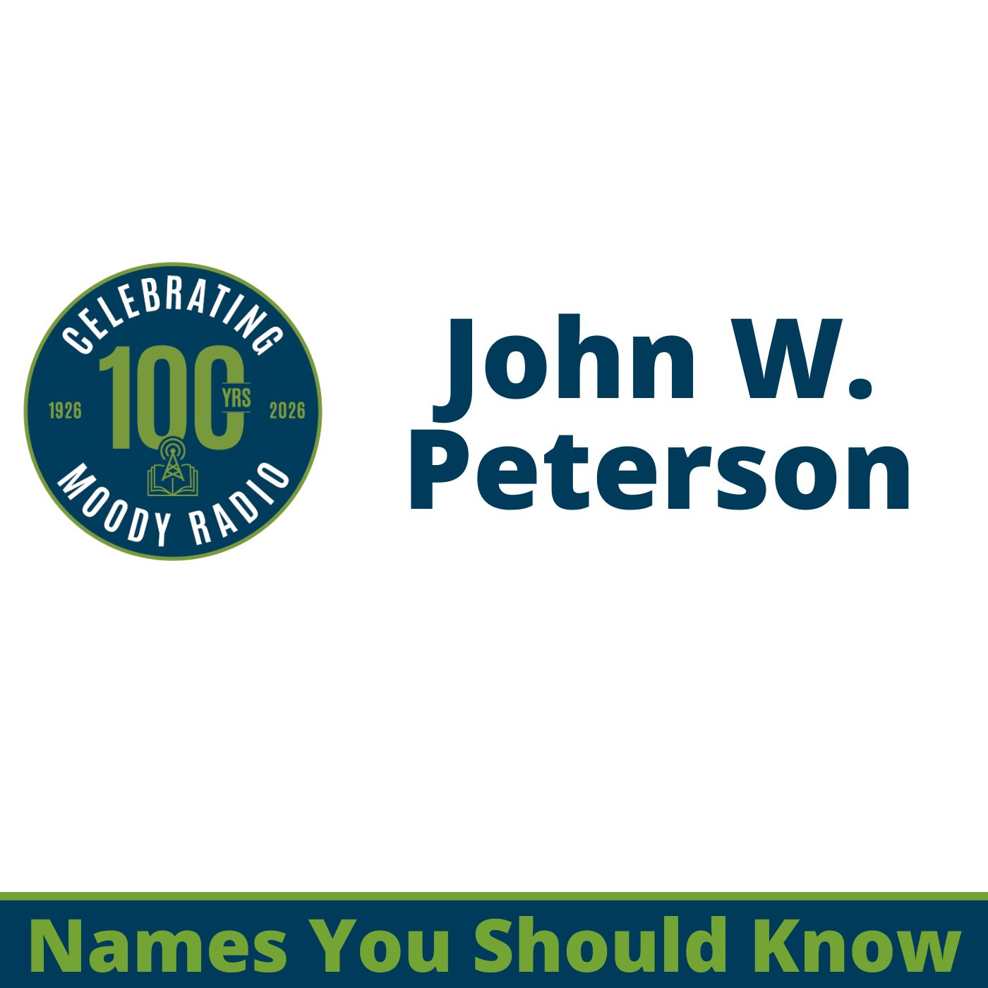 John W. Peterson | Names You Should Know