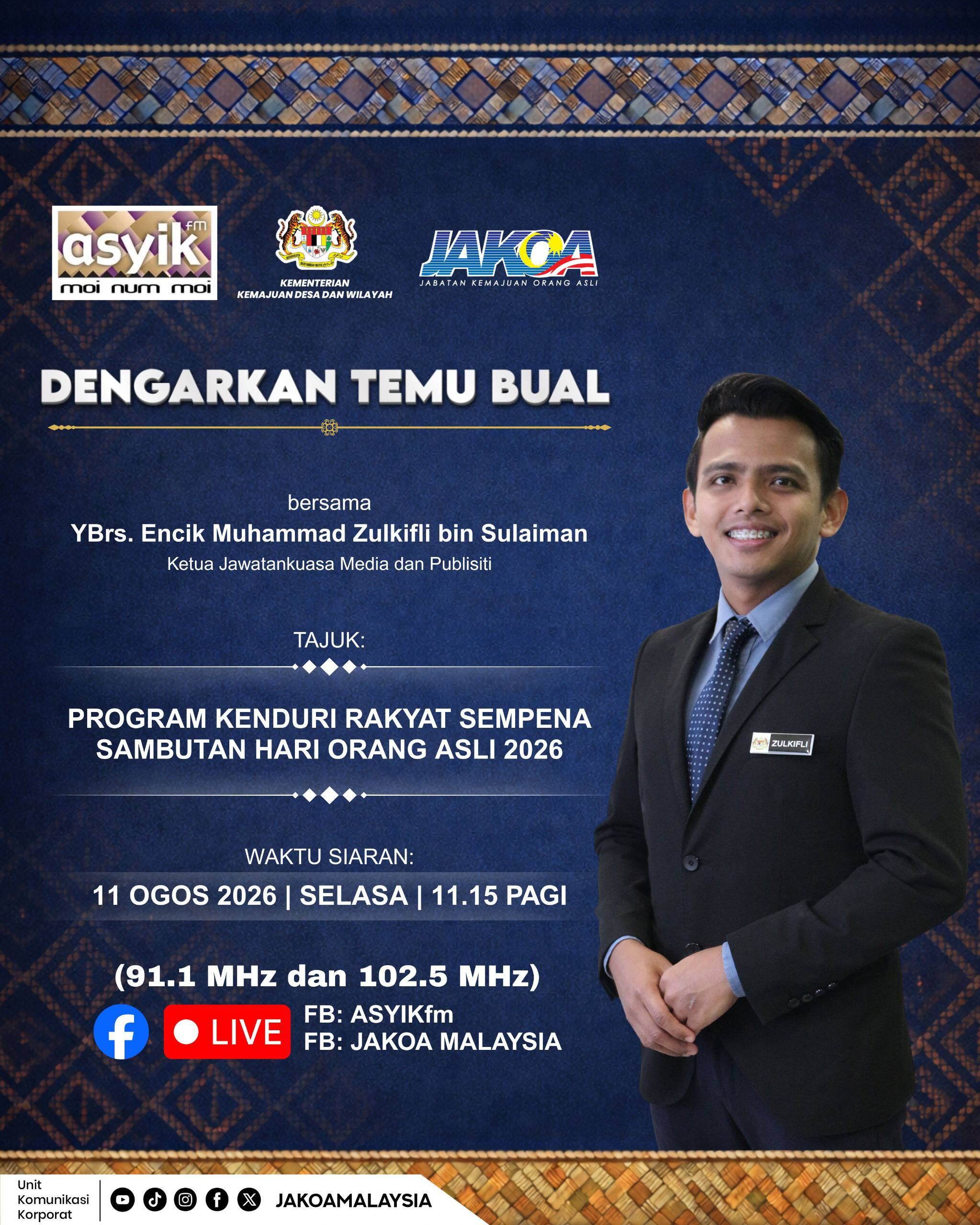 PROGRAM KENDURI RAKYAT SEMPENA SAMBUTAN HARI ORANG ASLI 2026 episode artwork