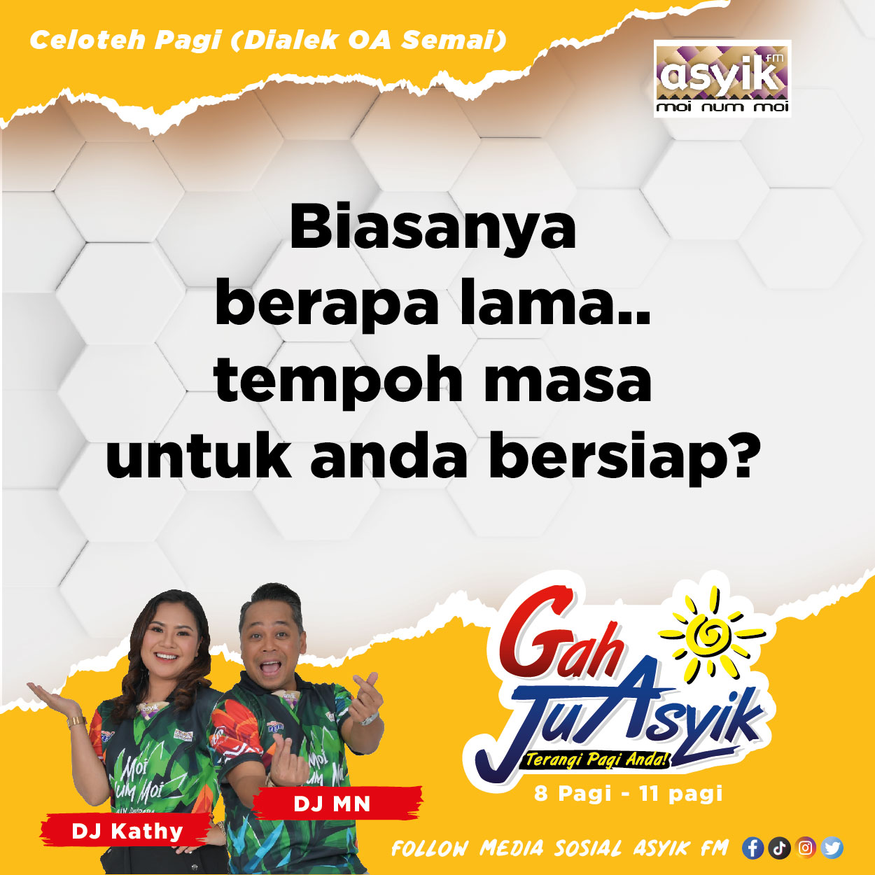 Biasanya berapa lama.. tempoh masa untuk anda bersiap? episode artwork