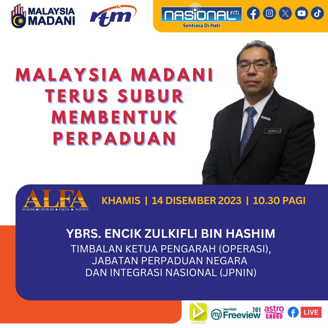 10:27 am - NASIONALfm : ALFA 102 MALAYSIA MADANI TERUS SUBUR MEMBENTUK PERPADUAN episode artwork