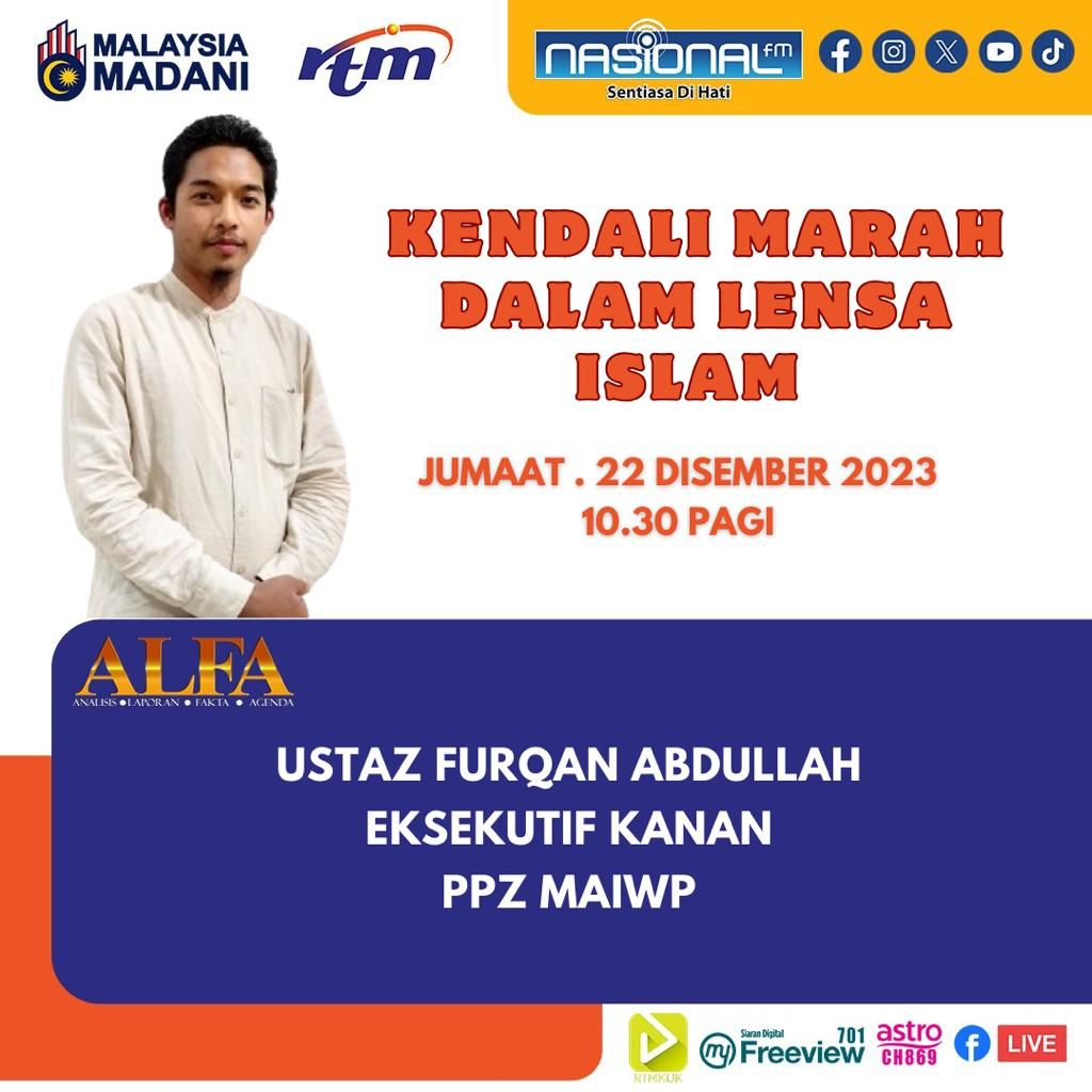 10:27 am - NASIONALfm : ALFA 102 KENDALI MARAH DALAM LENSA ISLAM