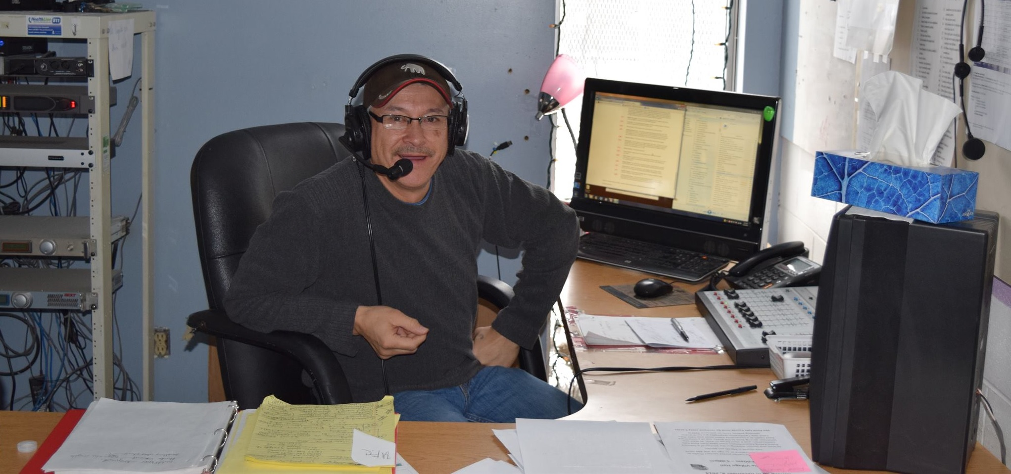 Clarence Iron discusses broadcasting an NHL game in Cree
