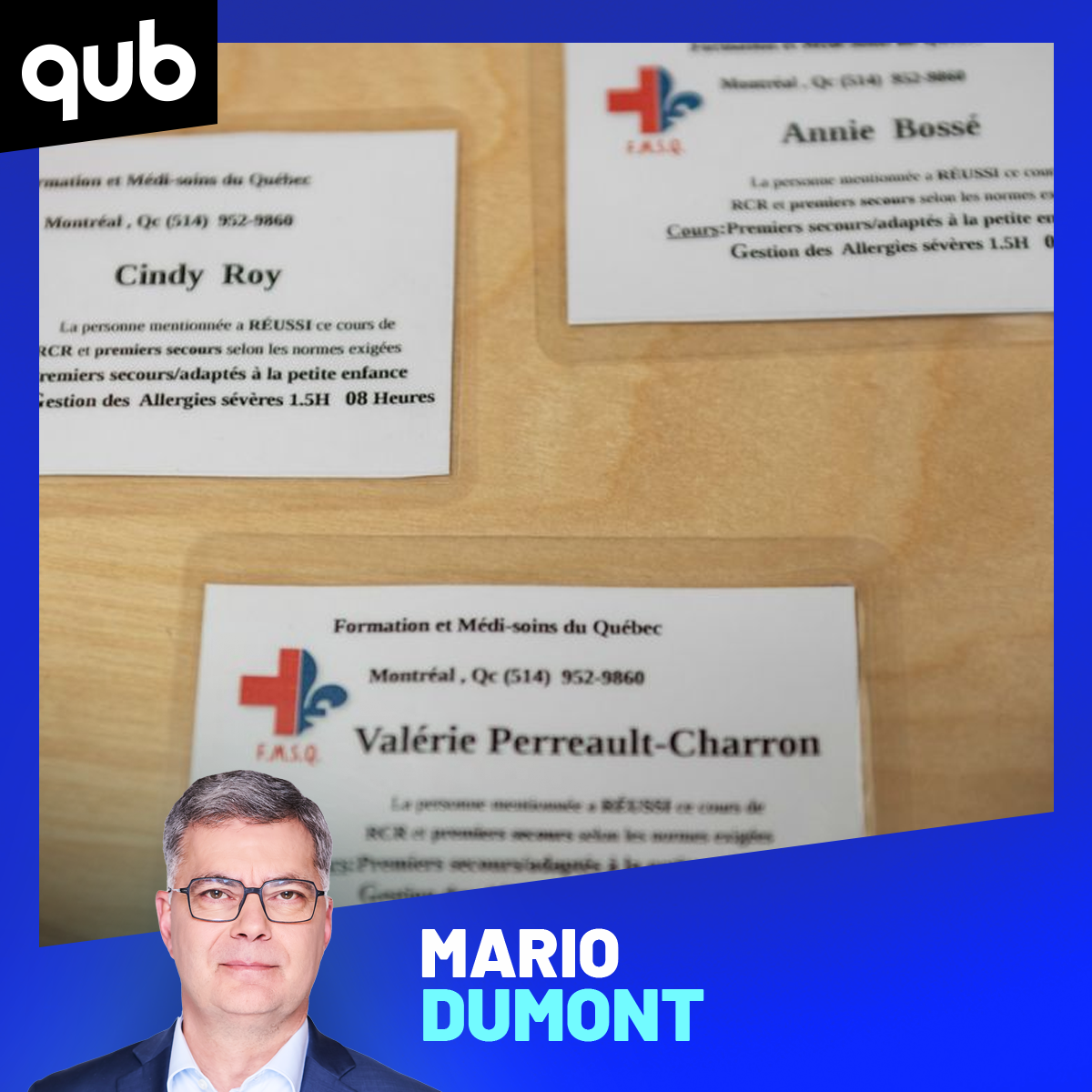 Des certificats de secouristes «obtenus dans une boite de Cracker Jack!»