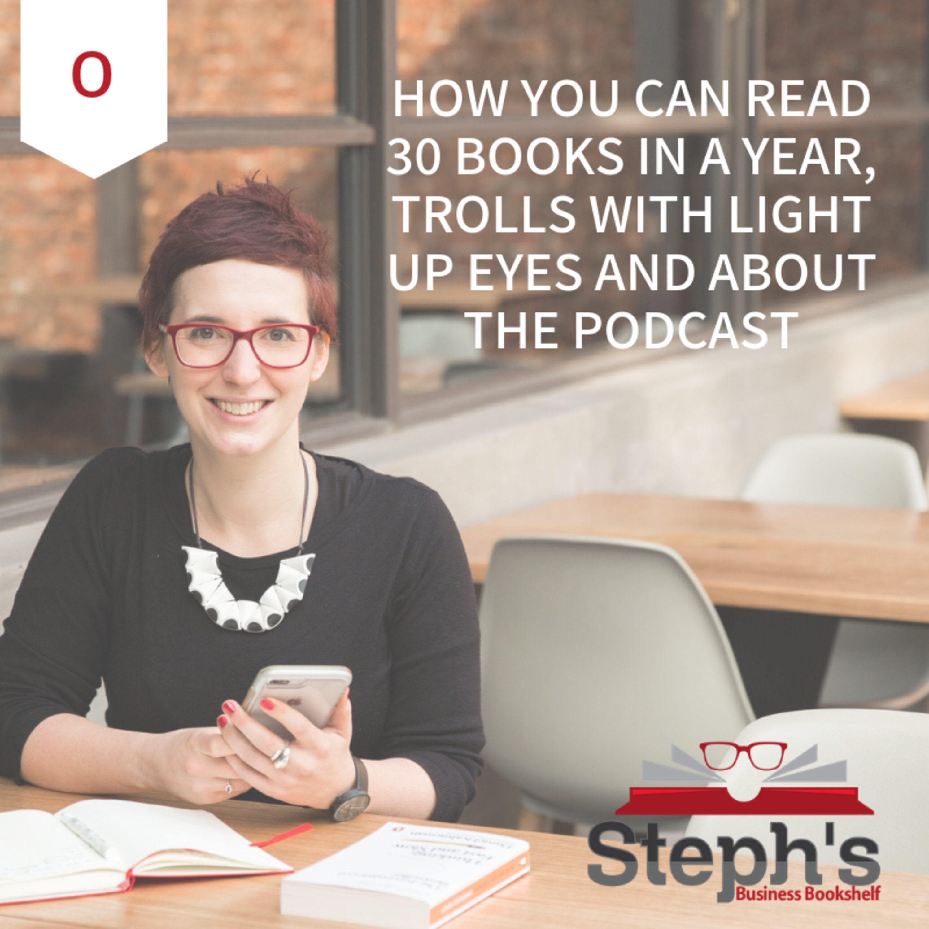 Welcome: How you can read 30 books in a year, trolls with light up eyes and about the podcast Image