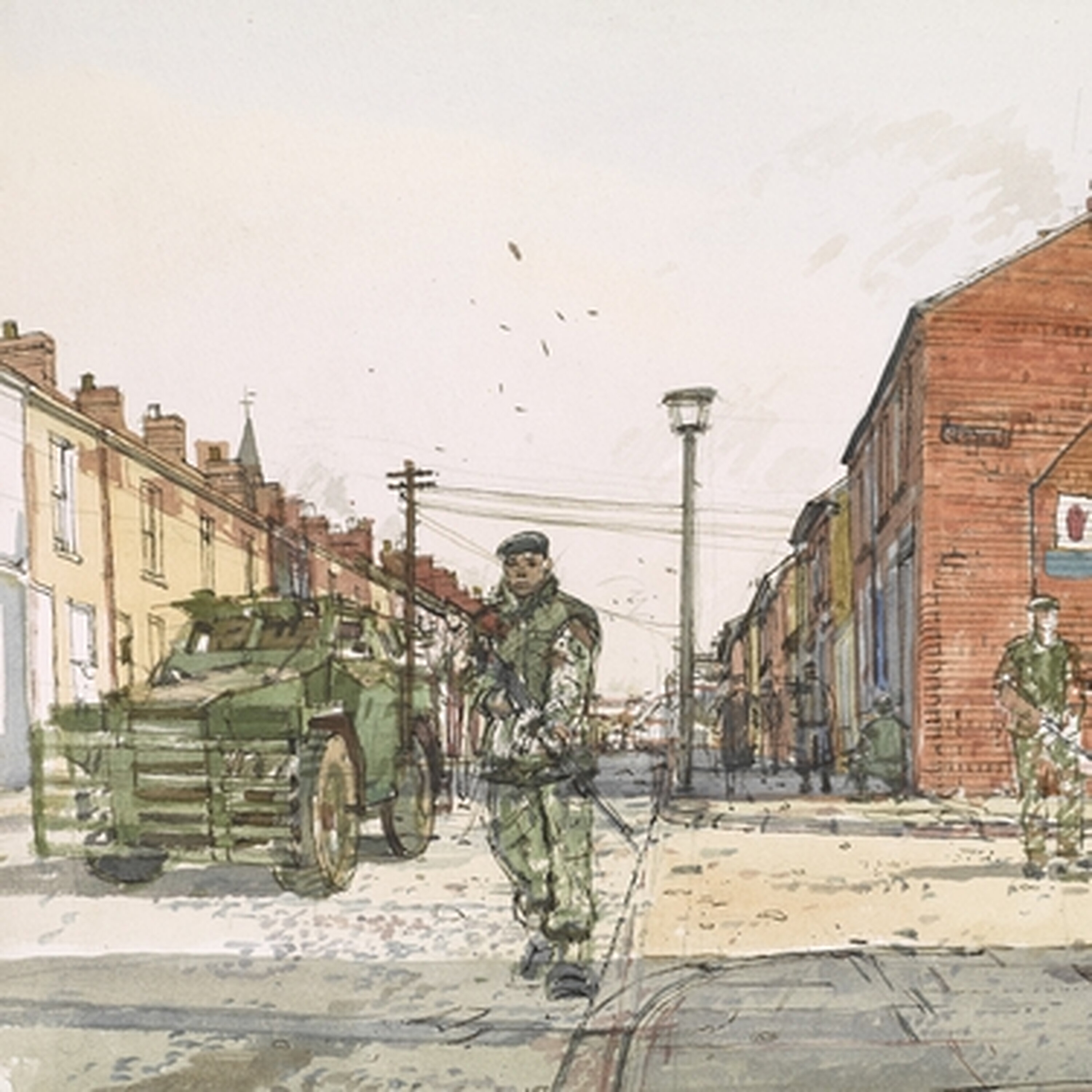 Why did the British Army have an artist with them in Northern Ireland?