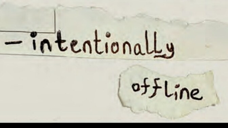 Intentionally Offline - Niamh Bagnell