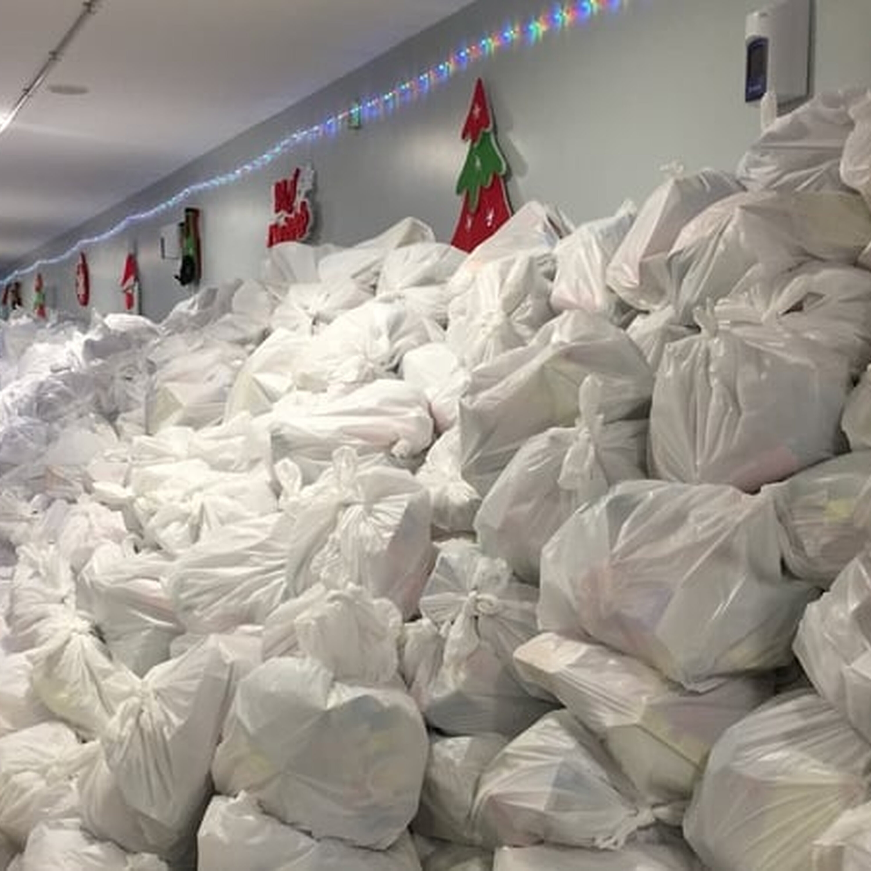 People have started queuing for Capuchin hampers People have started queuing for Capuchin hampers