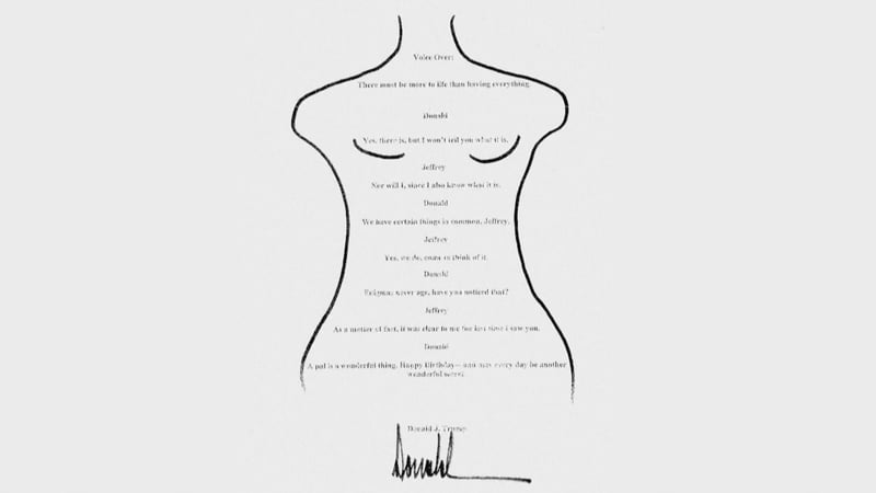 Epstein 'birthday book' with alleged Trump note released