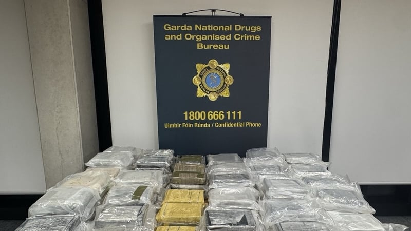Suspected cocaine worth €8m seized by gardaí in Co Laois
