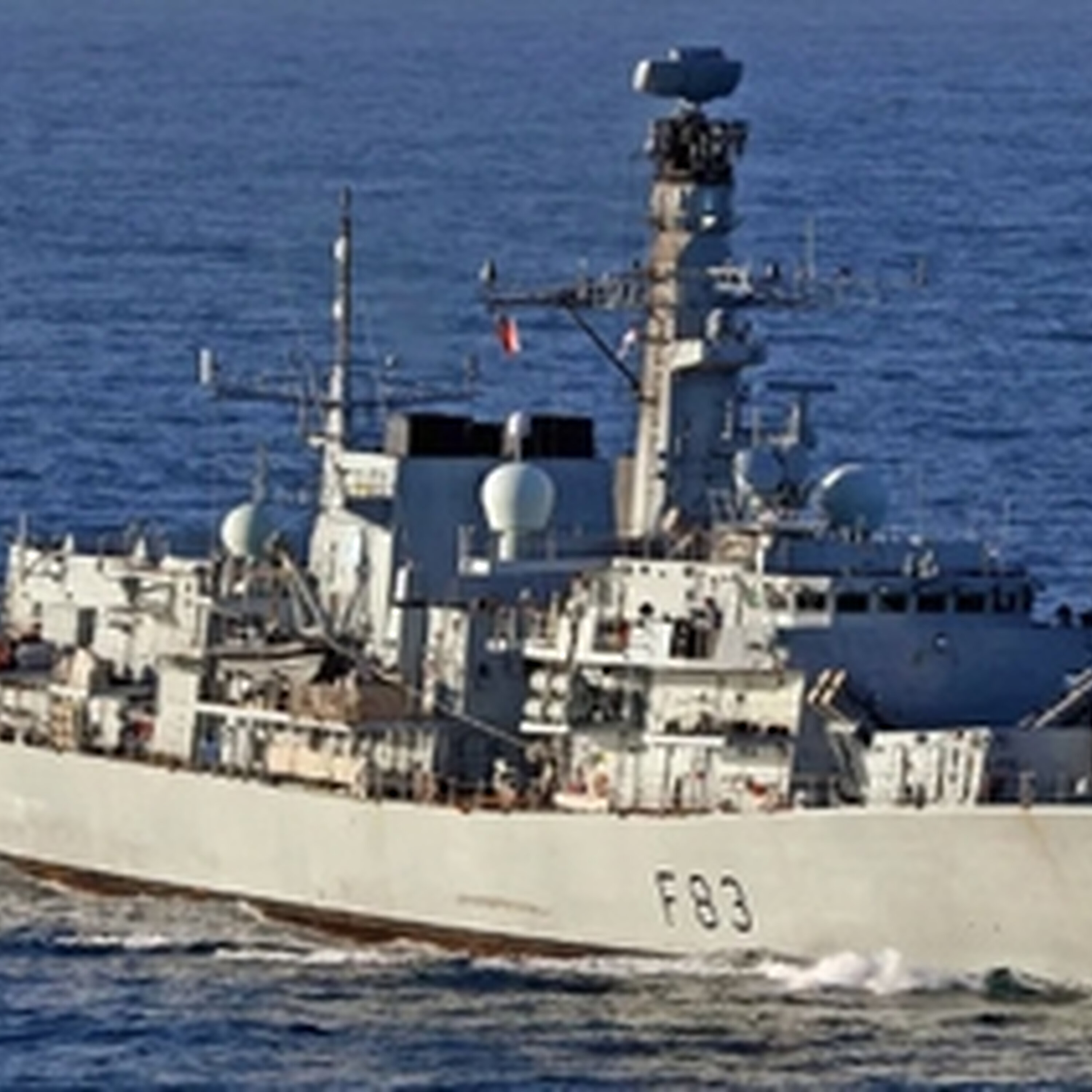 Submarine hunting British warship and helicopter patrolling off Wicklow coast