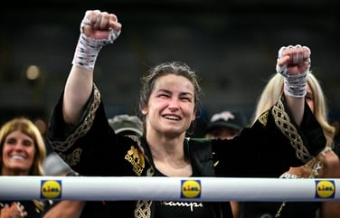 Two lucky women who attended Katie Taylor's last fight