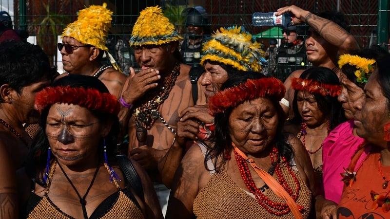 Cop 30 attempting to look unified while indigineous protestors block venue
