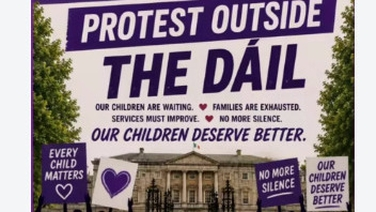 Parents protested outside the Dáil over lack of disability services for children episode artwork
