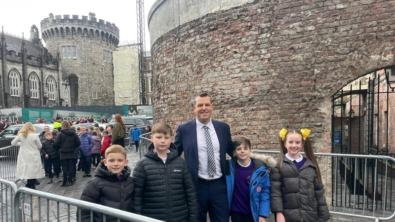 Francis Street pupils meet President Connolly