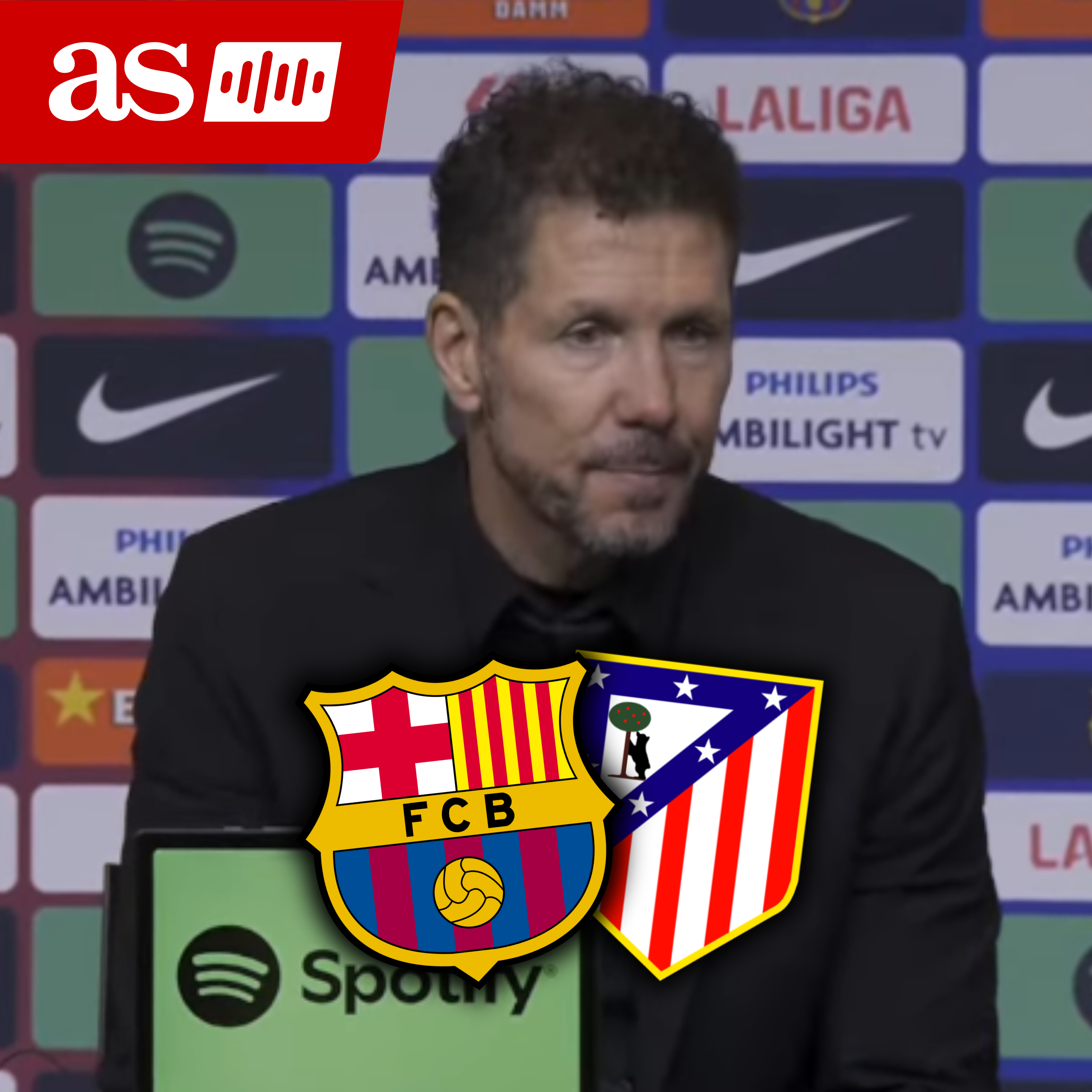 Imagen de SIMEONE, RUEDA DE PRENSA completa hoy tras el FC BARCELONA 3 - ATLÉTICO DE MADRID 1