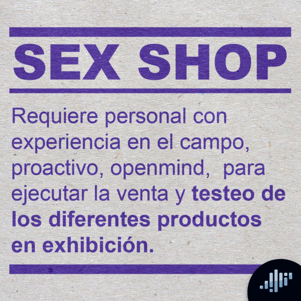 Hoy en Gajes del Oficio: Sex Shop