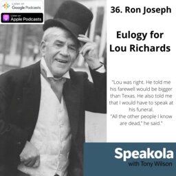 ARCHIVE: 'Lou was bigger than a legend' — Ron Joseph's eulogy for Lou Richards, RIP Ron Joseph