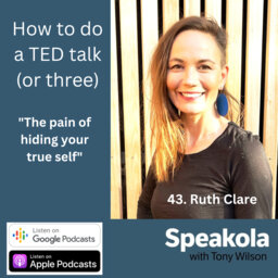 How to do a TED talk (or three) — Ruth Clare's 'The pain of hiding your true self', TEDx Melbourne, 2019