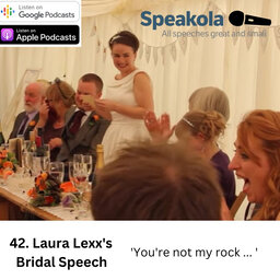 You're more of a mattress — Laura Lexx on her bride speech, Somerset, 2015
