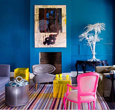 Cores neon na decoração