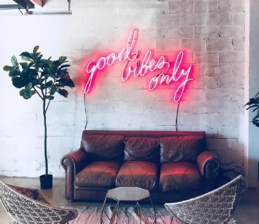 Decoração com neon