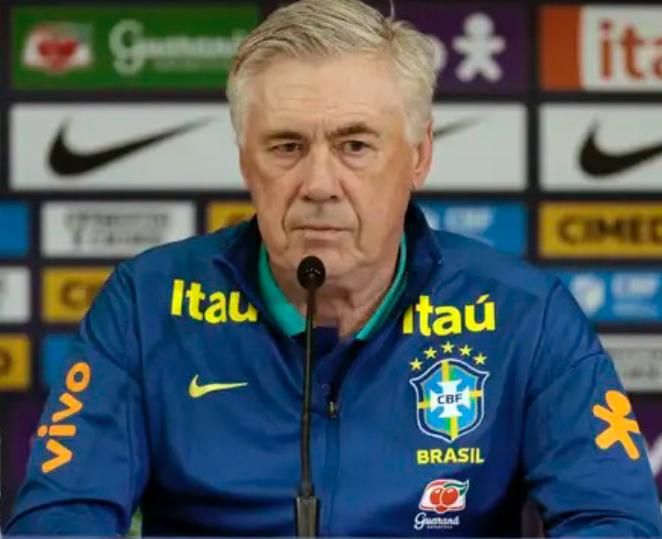 Seleção treina com Ancelotti para as últimas rodadas das Eliminatórias