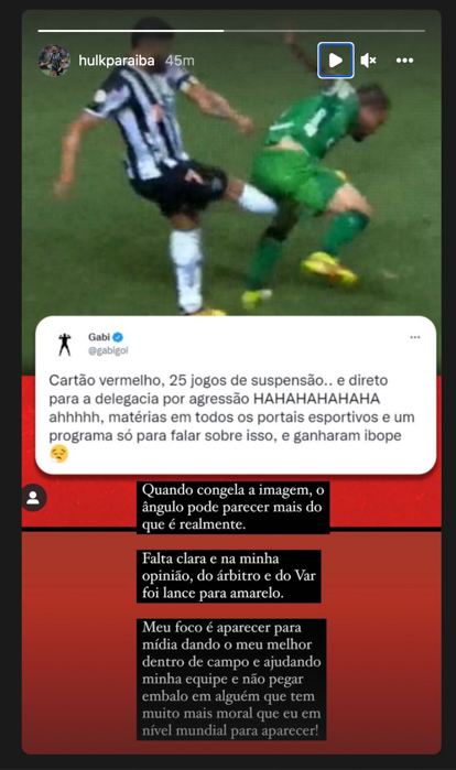 Hulk e Gabigol trocam provocações na internet. Quem tem razão?